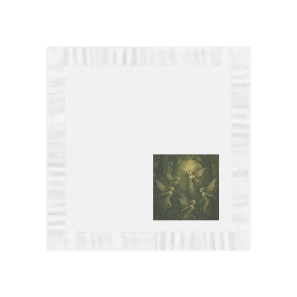 Ethereal Forest Spirits - White Coined Napkins