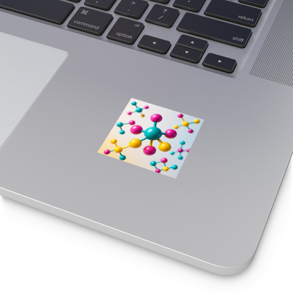 Molecular Harmony - Square Vinyl Stickers