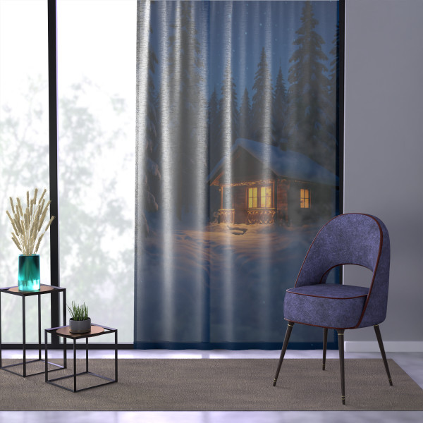 Joyful Winter Wonderland - Window Curtain