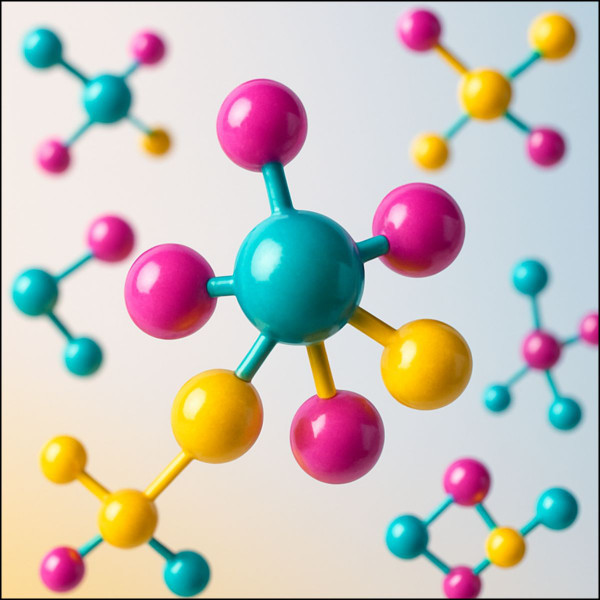 Molecular Harmony - Custom Cut Acrylic Ornament