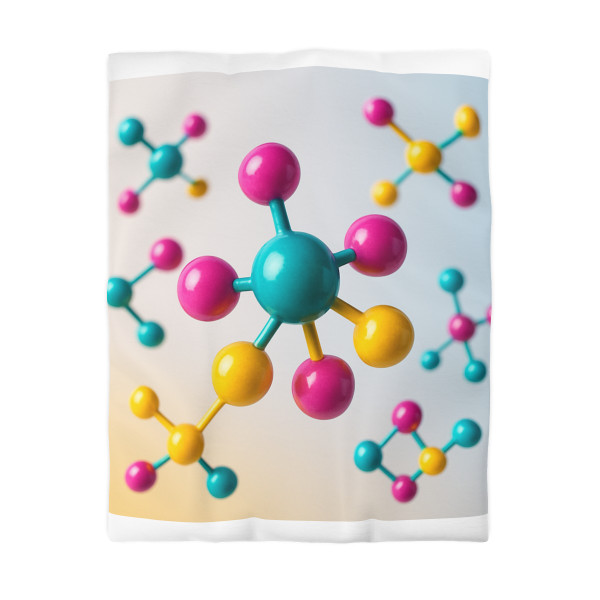 Molecular Harmony - Microfiber Duvet Cover