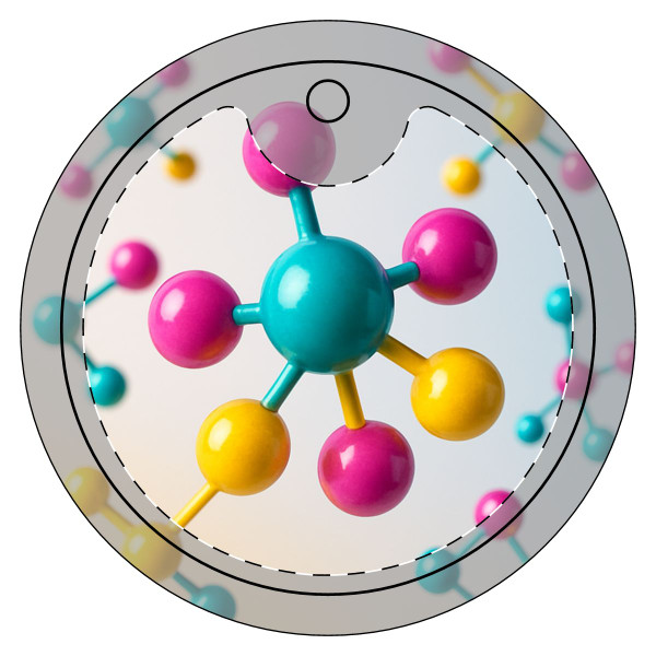 Molecular Harmony - Ceramic Ornaments, 1-Side Print