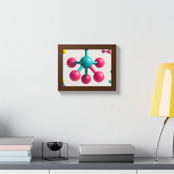Molecular Harmony - Framed Poster, Multi-Color