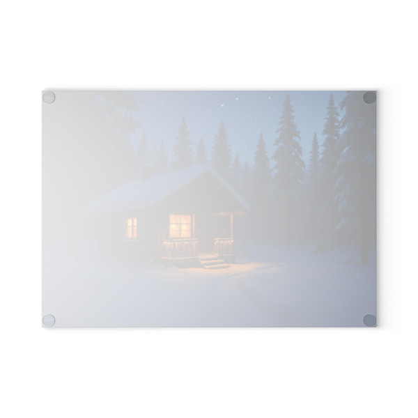 Joyful Winter Wonderland - Glass Cutting Board