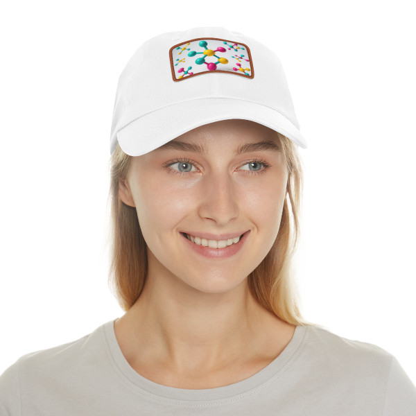 Molecular Harmony - Dad Hat with Leather Patch (Rectangle)