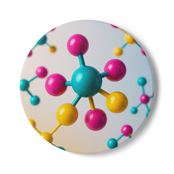 Molecular Harmony - Ceramic Coaster