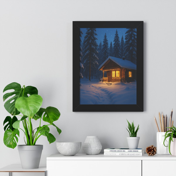 Joyful Winter Wonderland - Framed Vertical Poster
