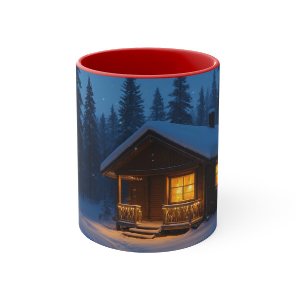 Joyful Winter Wonderland - Colorful Accent Mugs, 11oz