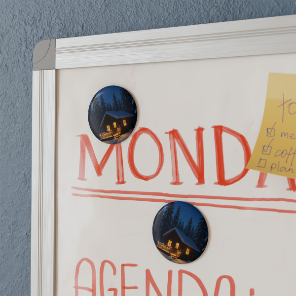 Joyful Winter Wonderland - Button Magnet, Round (1 & 10 pcs)