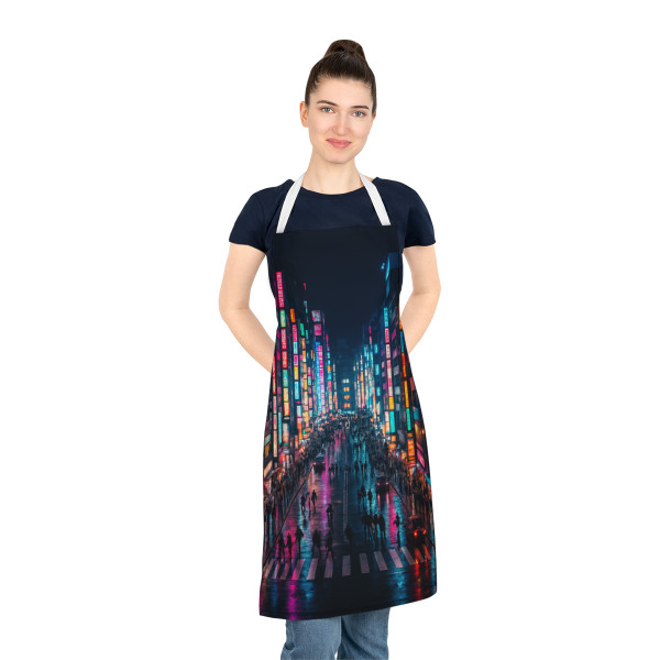 Tokyo Neon Streets - Adult Apron (AOP)