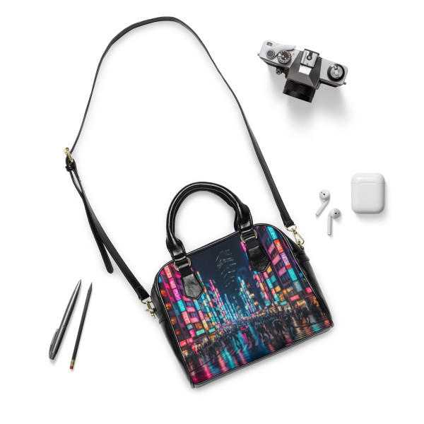 Tokyo Neon Streets - Shoulder Handbag