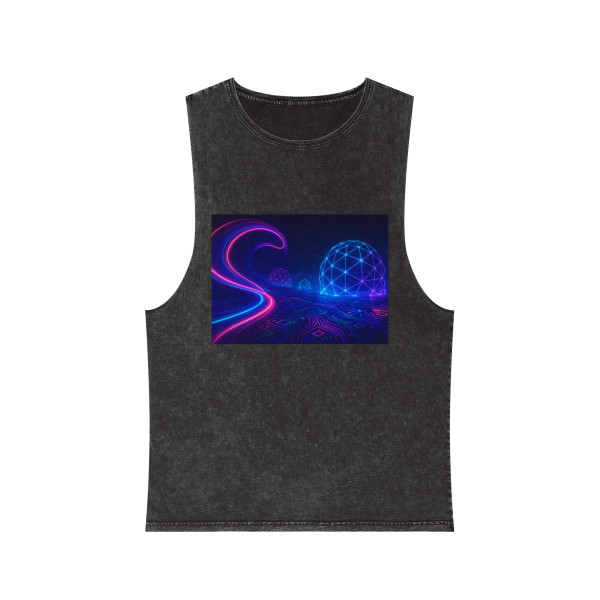 Digital Dreamscape - Unisex Stonewash Tank Top