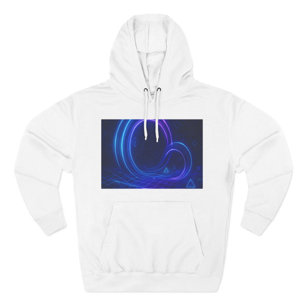 Digital Dreamscape - Three-Panel Fleece Hoodie Digital Dreamscape - Three-Panel Fleece Hoodie