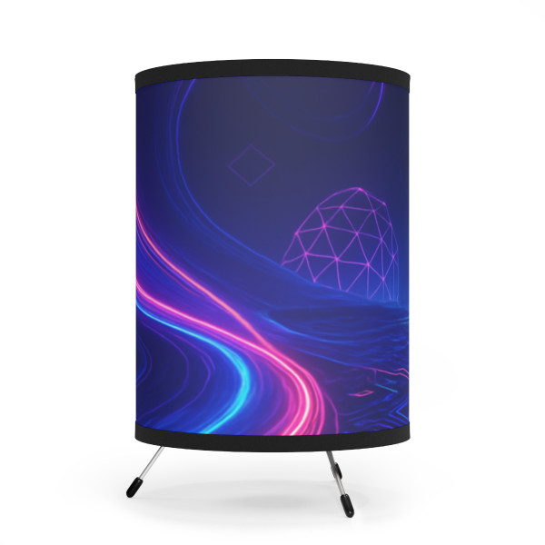 Digital Dreamscape - Tripod Lamp with High-Res Printed Shade, US\CA plug
