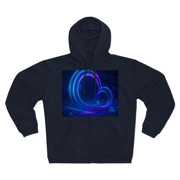 Digital Dreamscape - Unisex Hooded Zip Sweatshirt