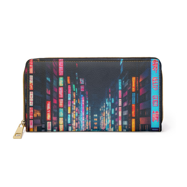 Tokyo Neon Streets - Zipper Wallet