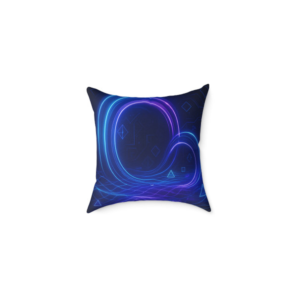 Digital Dreamscape - Square Poly Canvas Pillow