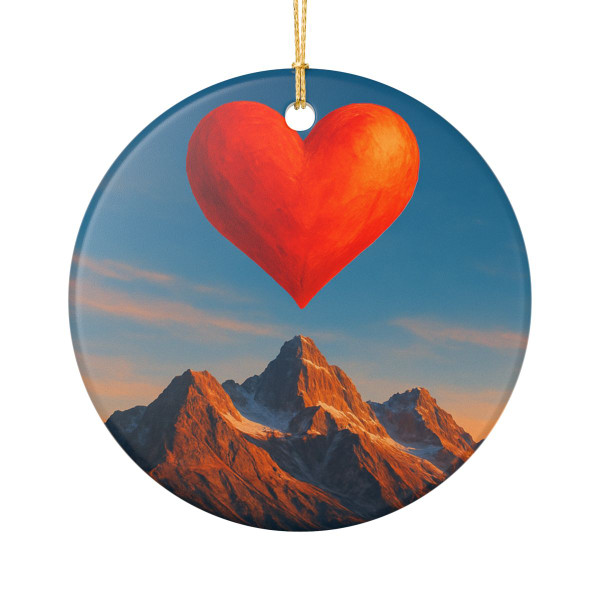 Brave Heart Rising - Ceramic Decoration Ornament, (1pc)