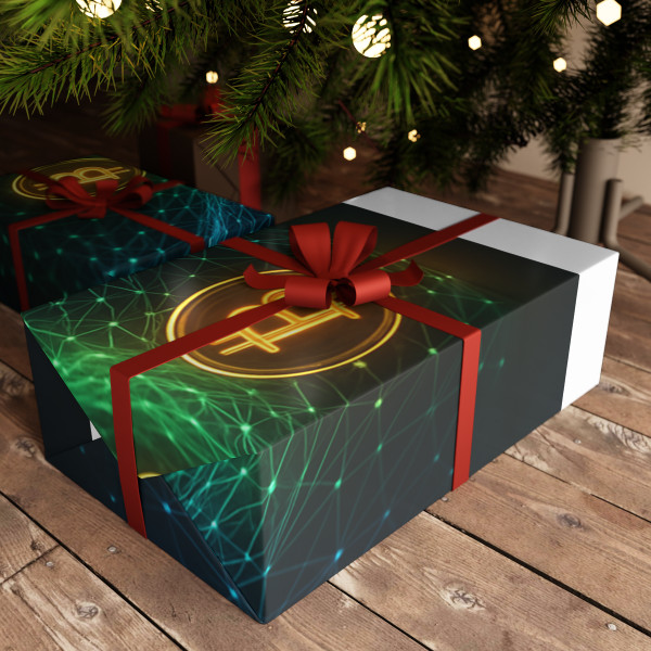 Digital Currency Wave - Gift Wrapping Paper Sheets, 1pc