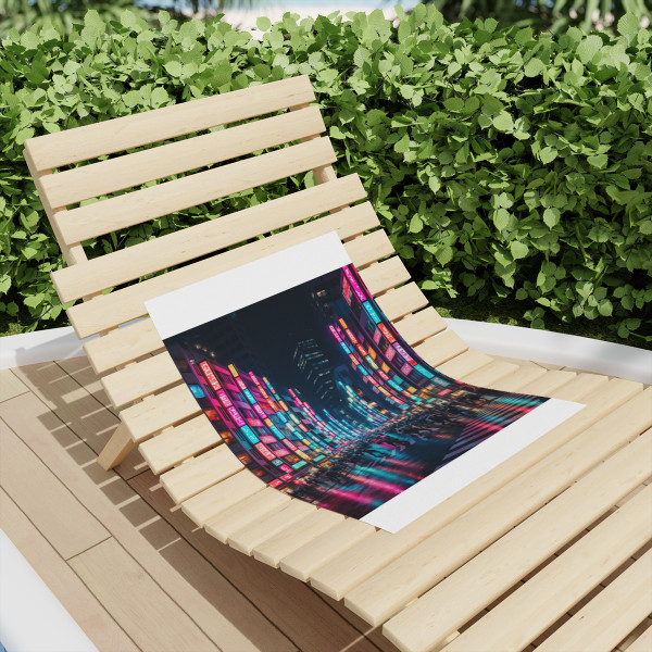 Tokyo Neon Streets - Beach Towels