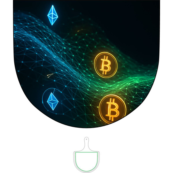 Digital Currency Wave - Bamboo Pizza Board (Engraving)