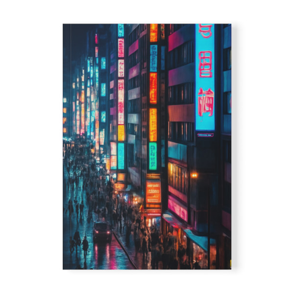 Tokyo Neon Streets - Softcover Notebook, A5