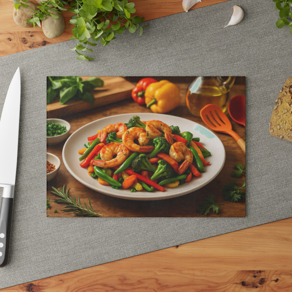 Flavorful Journeys - Glass Cutting Board