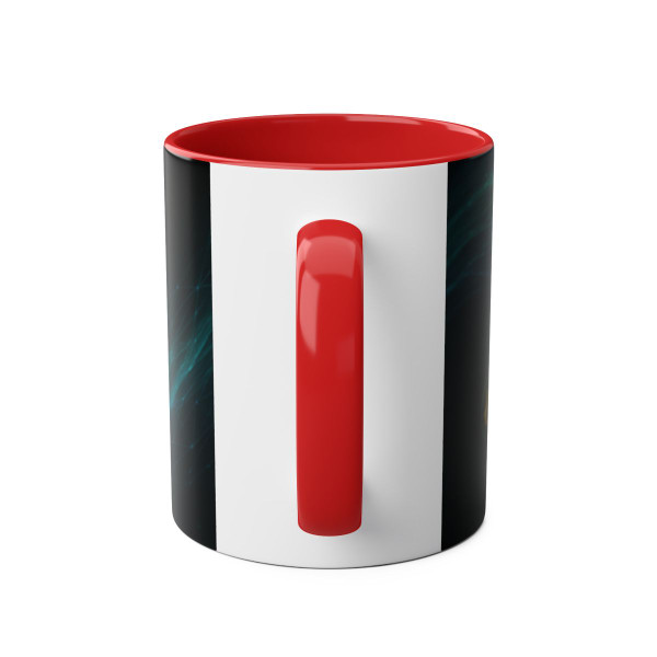 Digital Currency Wave - Two-Tone Coffee Mugs, 11oz