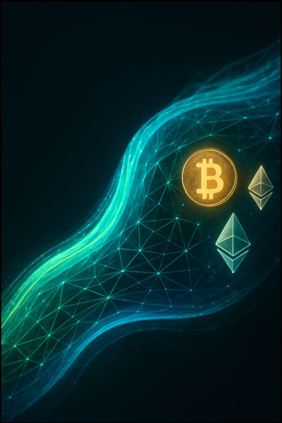 Digital Currency Wave - Temporary Tattoos