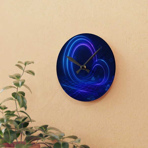 Digital Dreamscape - Acrylic Wall Clock