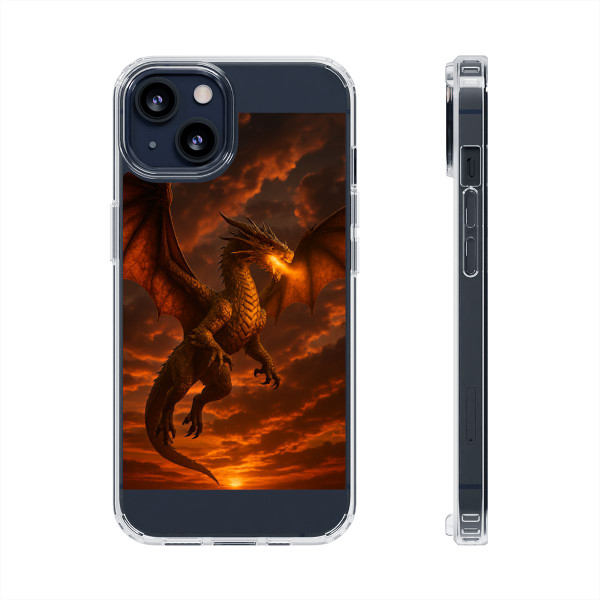 Golden Ember Serpent - Clear Impact-Resistant Cases