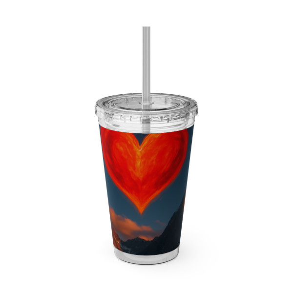 Brave Heart Rising - Sunsplash Tumbler with Straw, 16oz