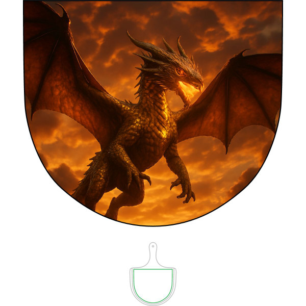 Golden Ember Serpent - Bamboo Pizza Board (Engraving)