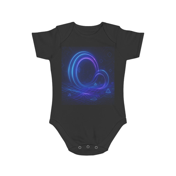 Digital Dreamscape - Short Sleeve Baby Bodysuit