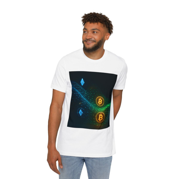 Digital Currency Wave - USA-Made Unisex Short-Sleeve Jersey T-Shirt