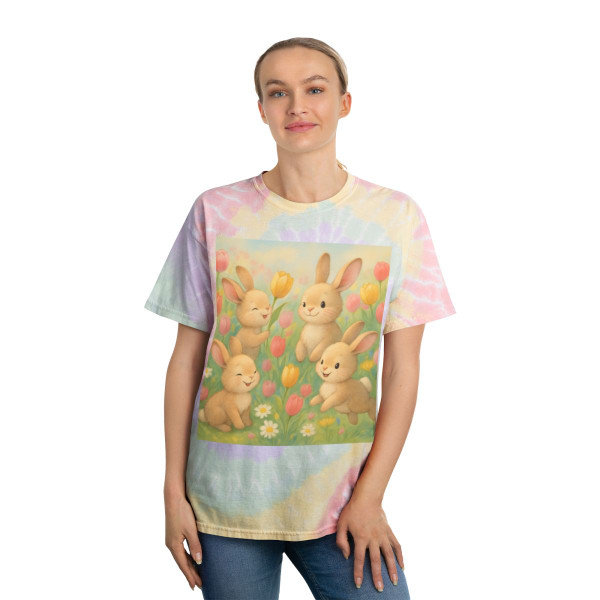 Bunny Blossom Parade - Tie-Dye Tee, Spiral