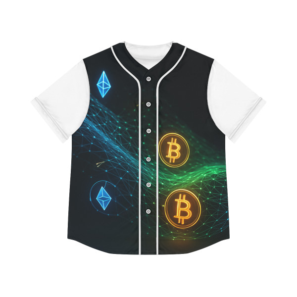 Digital Currency Wave - Women's Baseball Jersey (AOP)