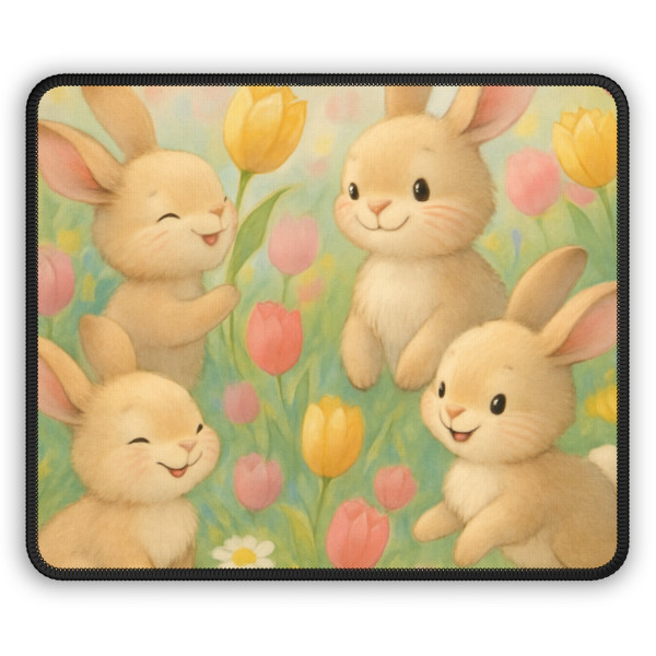 Bunny Blossom Parade - Gaming Mouse Pad