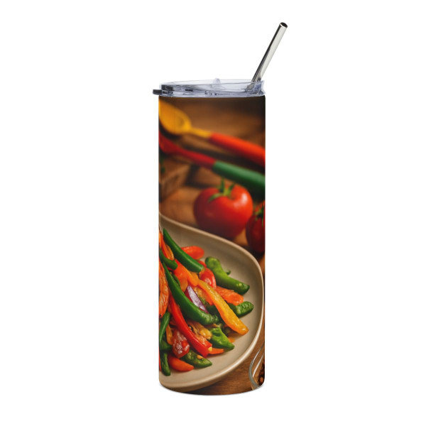 Flavorful Journeys - Stainless Steel Tumbler, 20oz