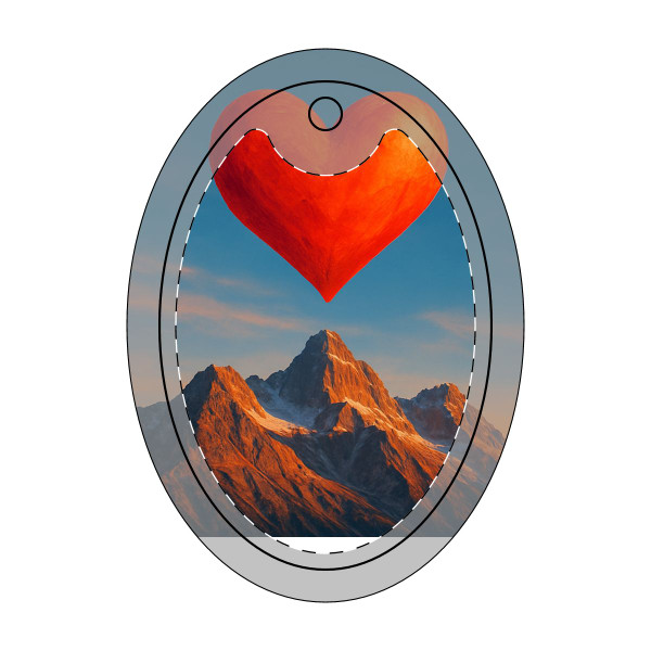 Brave Heart Rising - Ceramic Ornaments, 1-Side Print