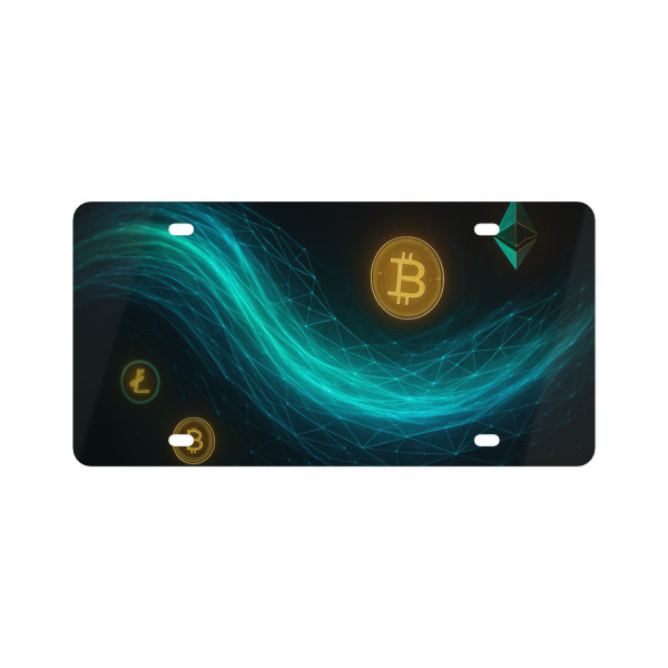 Digital Currency Wave - License Plate