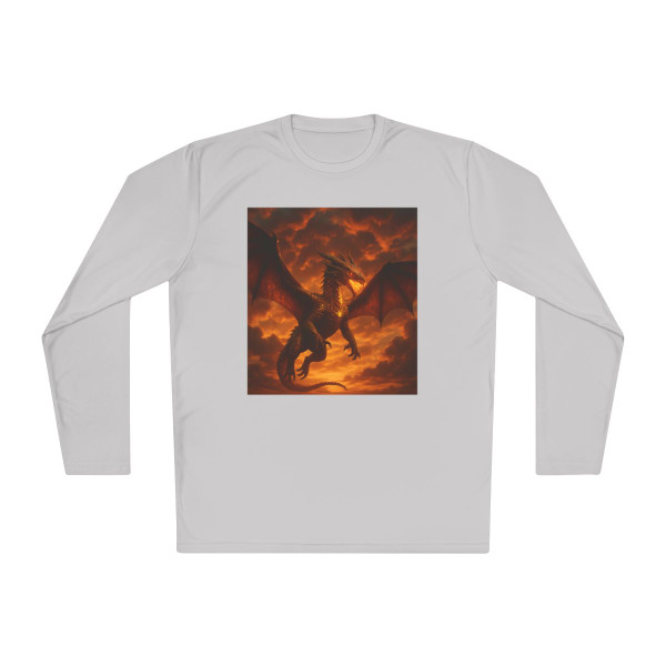 Golden Ember Serpent - Unisex Lightweight Long Sleeve Tee Golden Ember Serpent - Unisex Lightweight Long Sleeve Tee