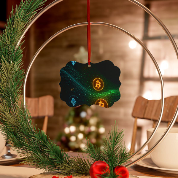 Digital Currency Wave - Aluminum Ornaments (1pc, 5pcs, 10pcs, 20pcs)