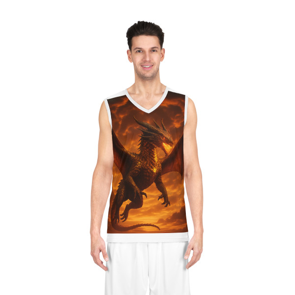 Golden Ember Serpent - Basketball Jersey (AOP) Golden Ember Serpent - Basketball Jersey (AOP)
