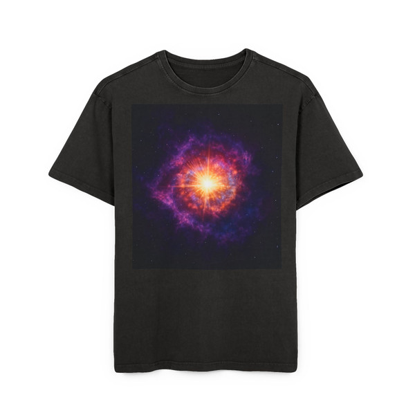 Celestial Symphony - Men's Acid Washed Heavy Oversize Tee