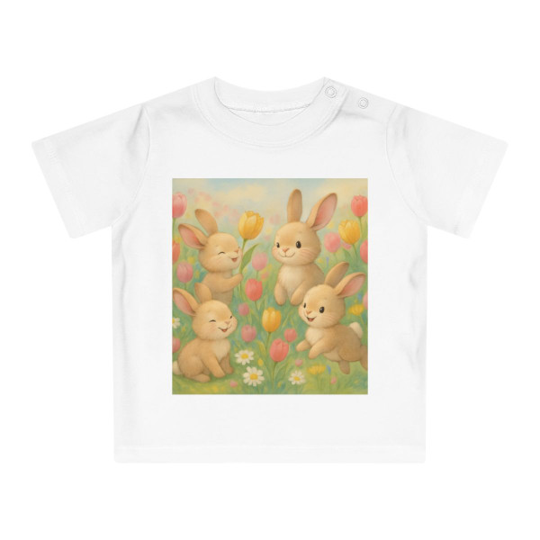 Bunny Blossom Parade - Baby T-Shirt Bunny Blossom Parade - Baby T-Shirt