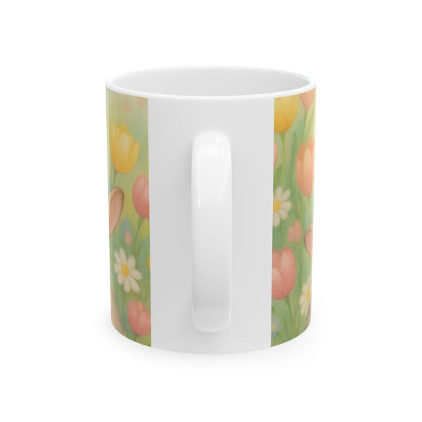 Bunny Blossom Parade - Ceramic Mug, (11oz, 15oz)