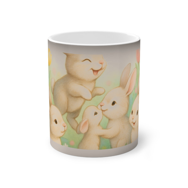 Bunny Blossom Parade - Color-Changing Mug, 11oz