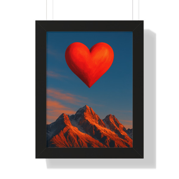 Brave Heart Rising - Framed Vertical Poster