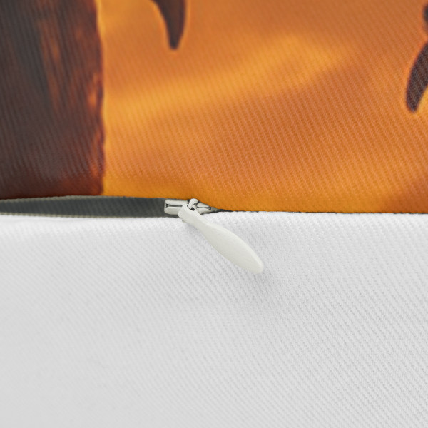 Golden Ember Serpent - Spun Polyester Lumbar Pillow